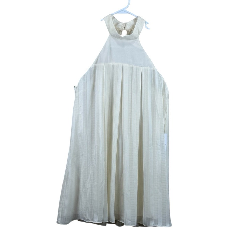 BCBGeneration Womens Ivory Chiffon‎ Halter Shift Dress NWT SIze Small S